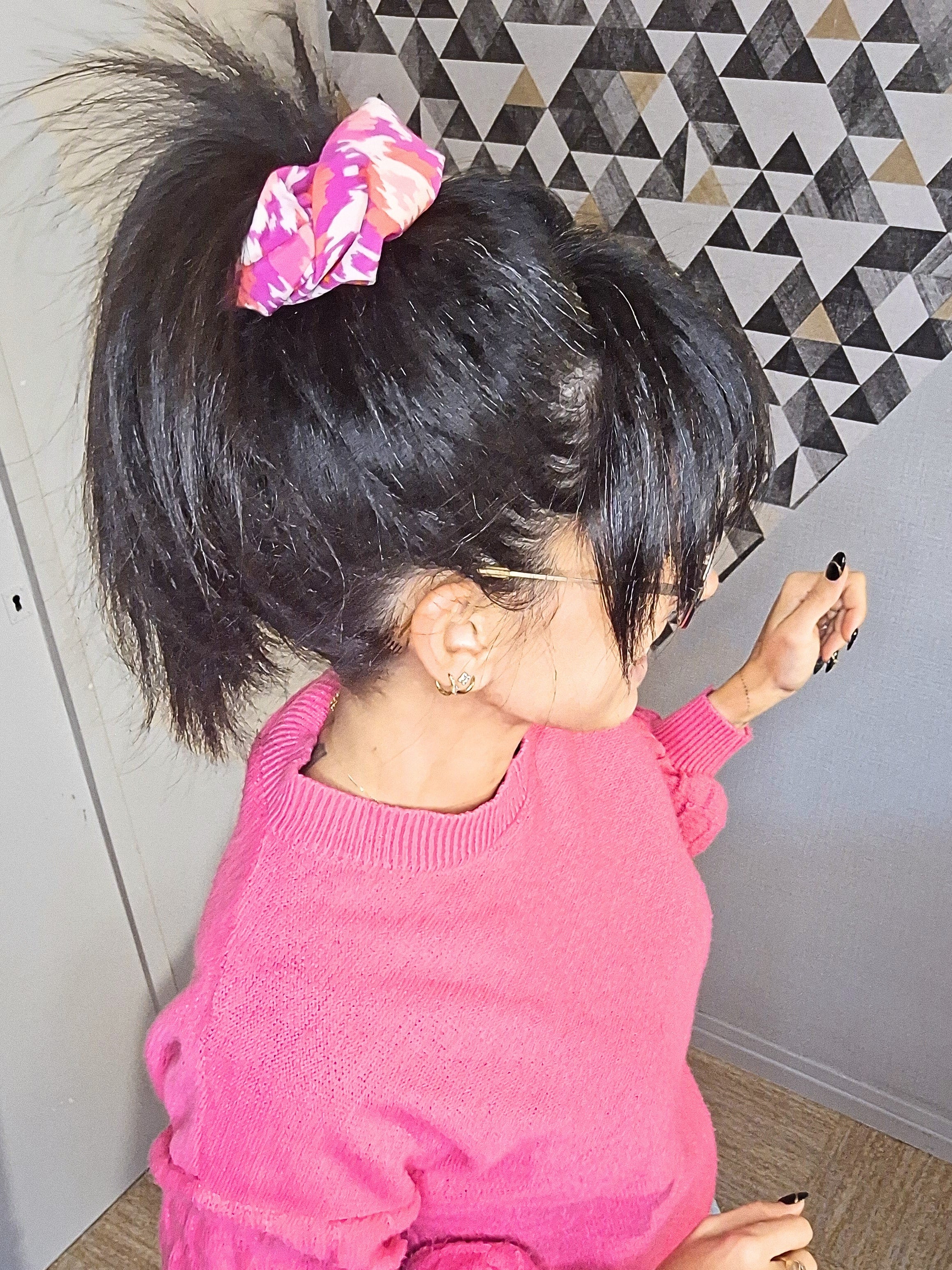 Chouchou " Mango Pink "