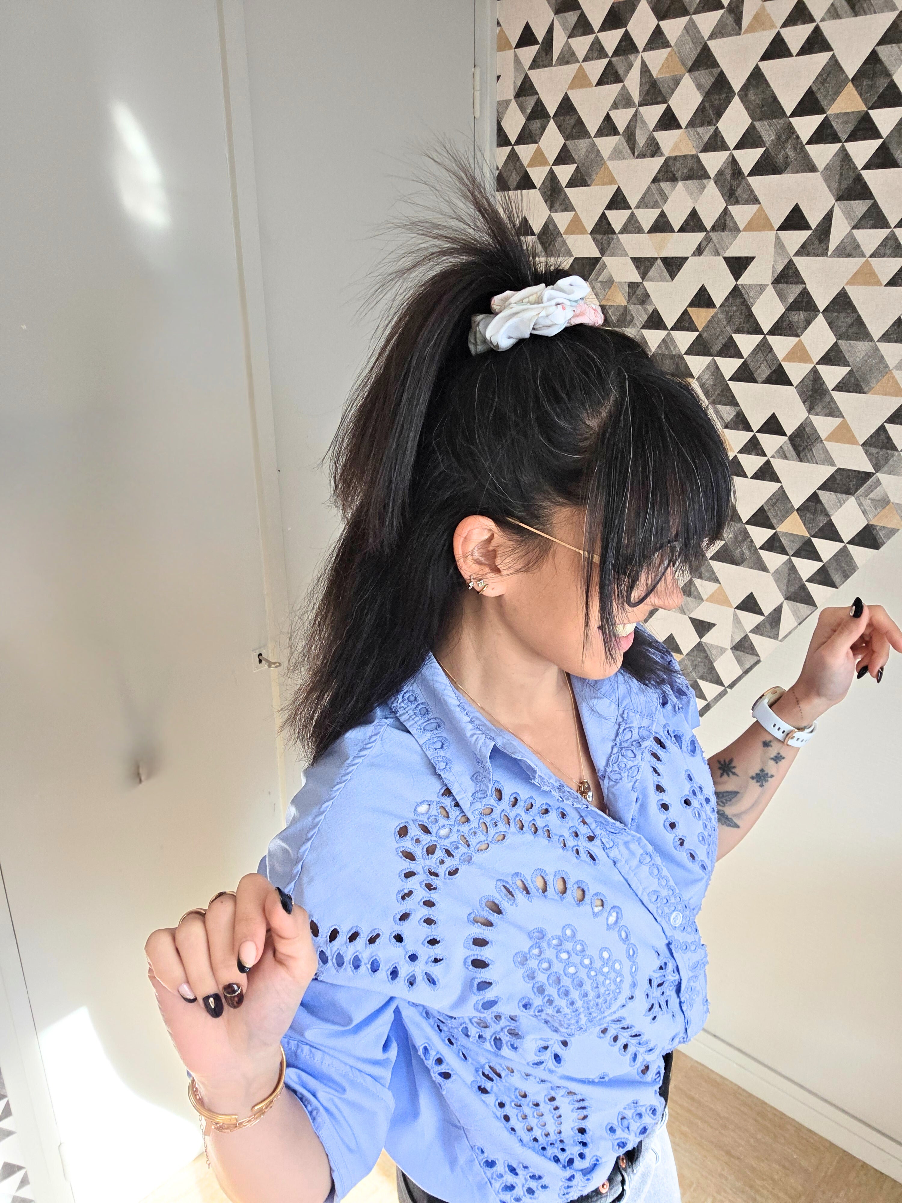Chouchou " Nuage de Roses "