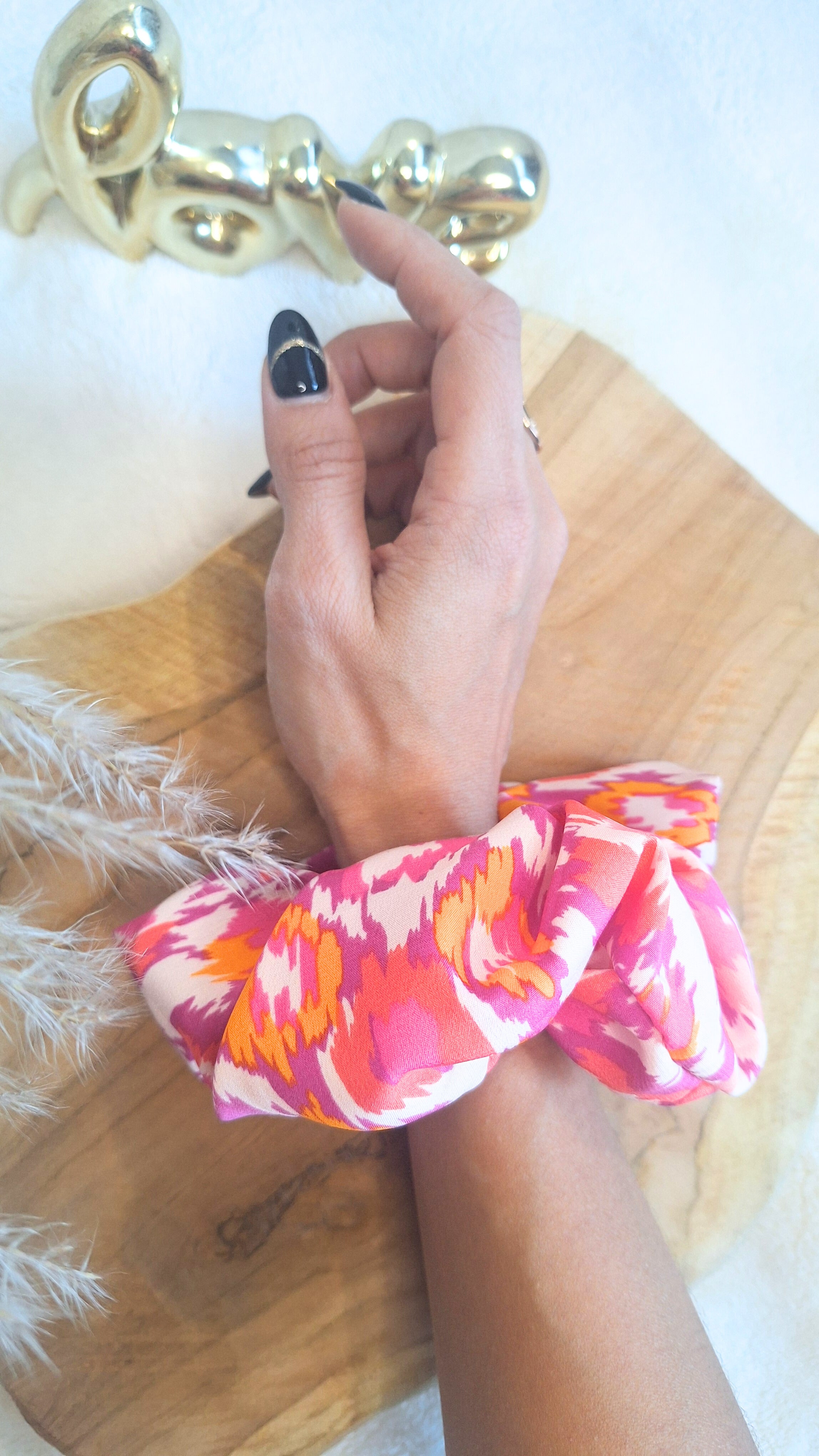 Chouchou " Mango Pink "